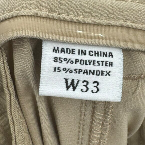 Footjoy Mens Khaki Golf Shorts W33 Polyester/Spandex Blend Comfortable Fit - Picture 6 of 7